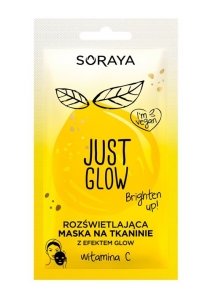 Just Glow vlažilna sheet maska z vitaminom C za sijaj kože