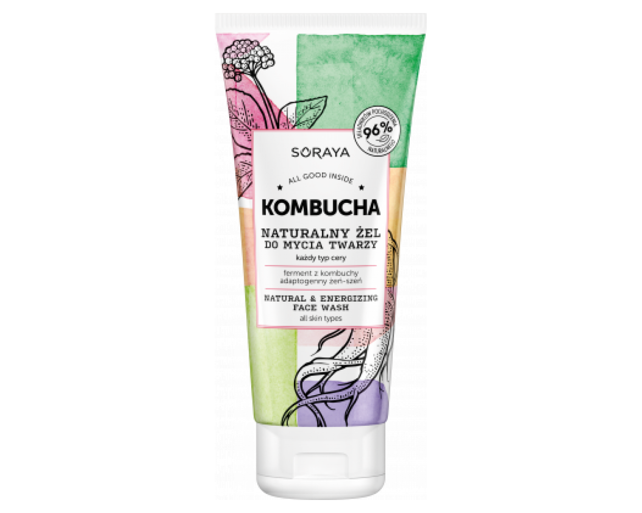 Kombucha naravni gel za umivanje obraza